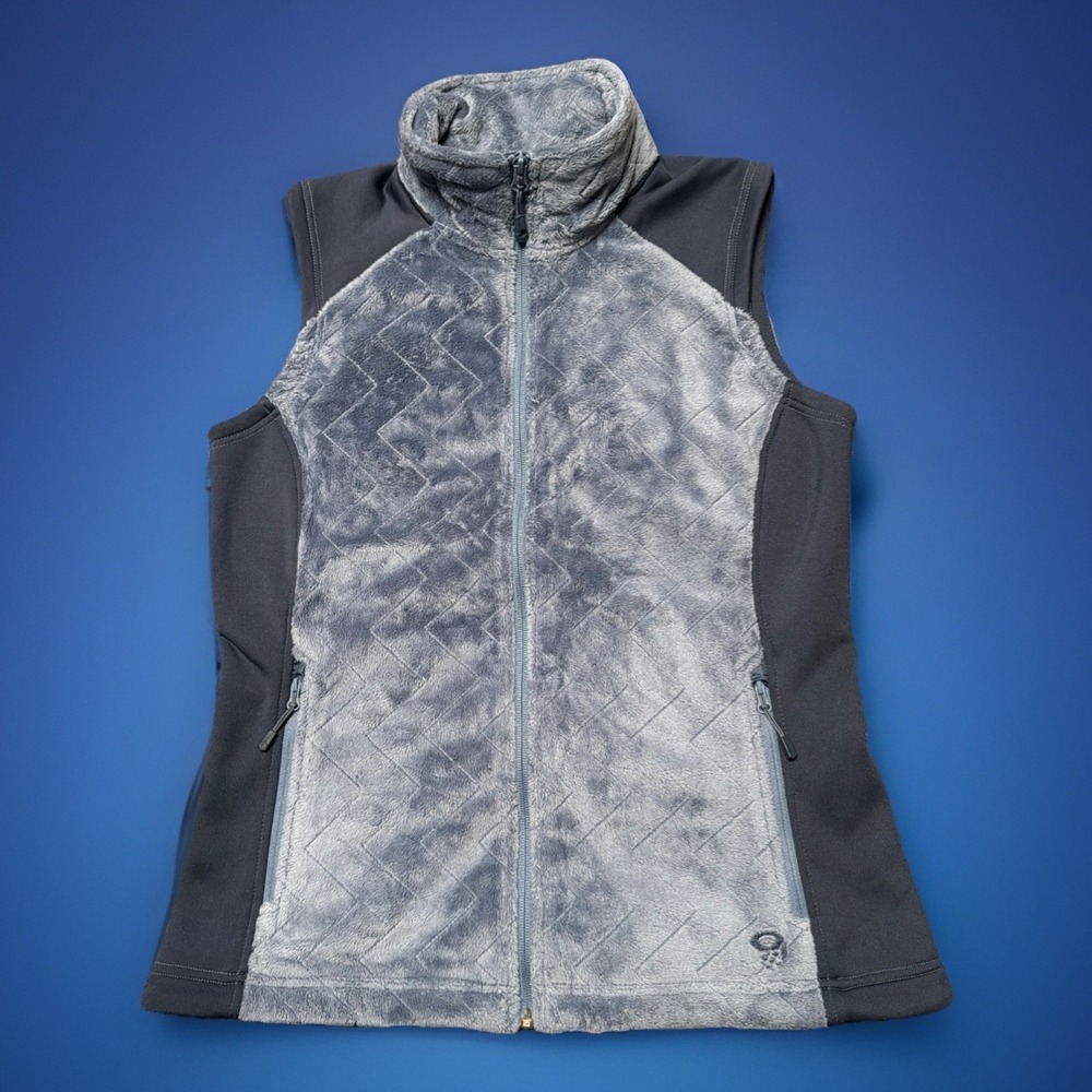 Mountain Hardwear Fleece Vest Jacket Blue Full Zip Women's Size Medium‎
